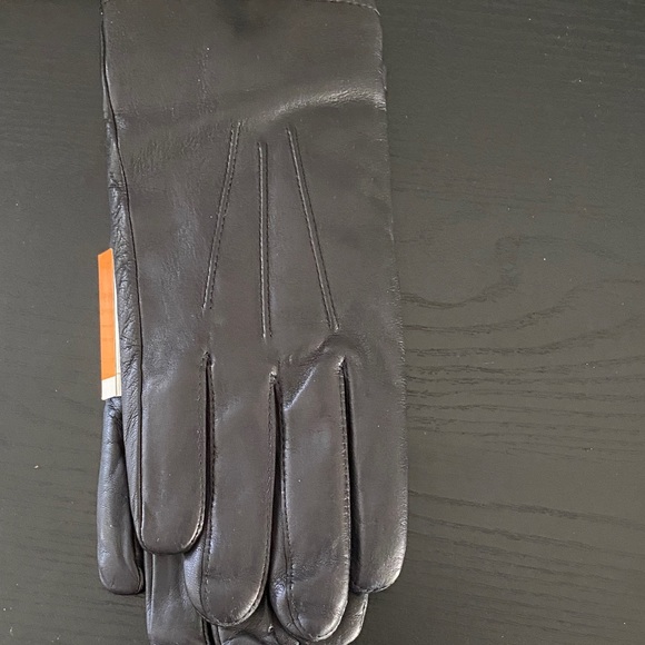 Vintage Wilsons Black Leather Cashmere-Lined Gloves - Picture 3 of 4